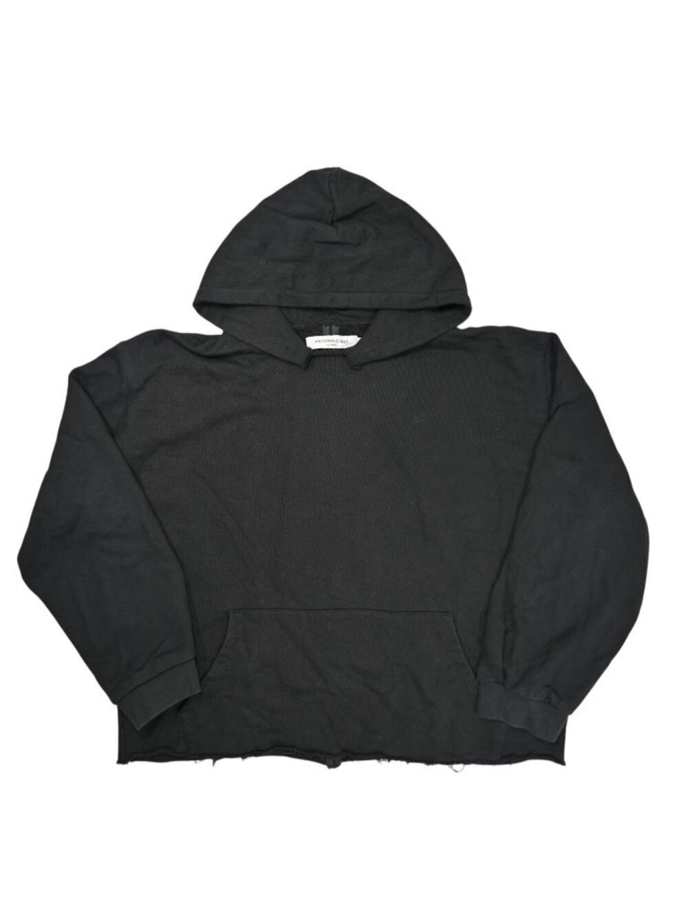 Mr. Completely Raw Hem Hoodie in Black